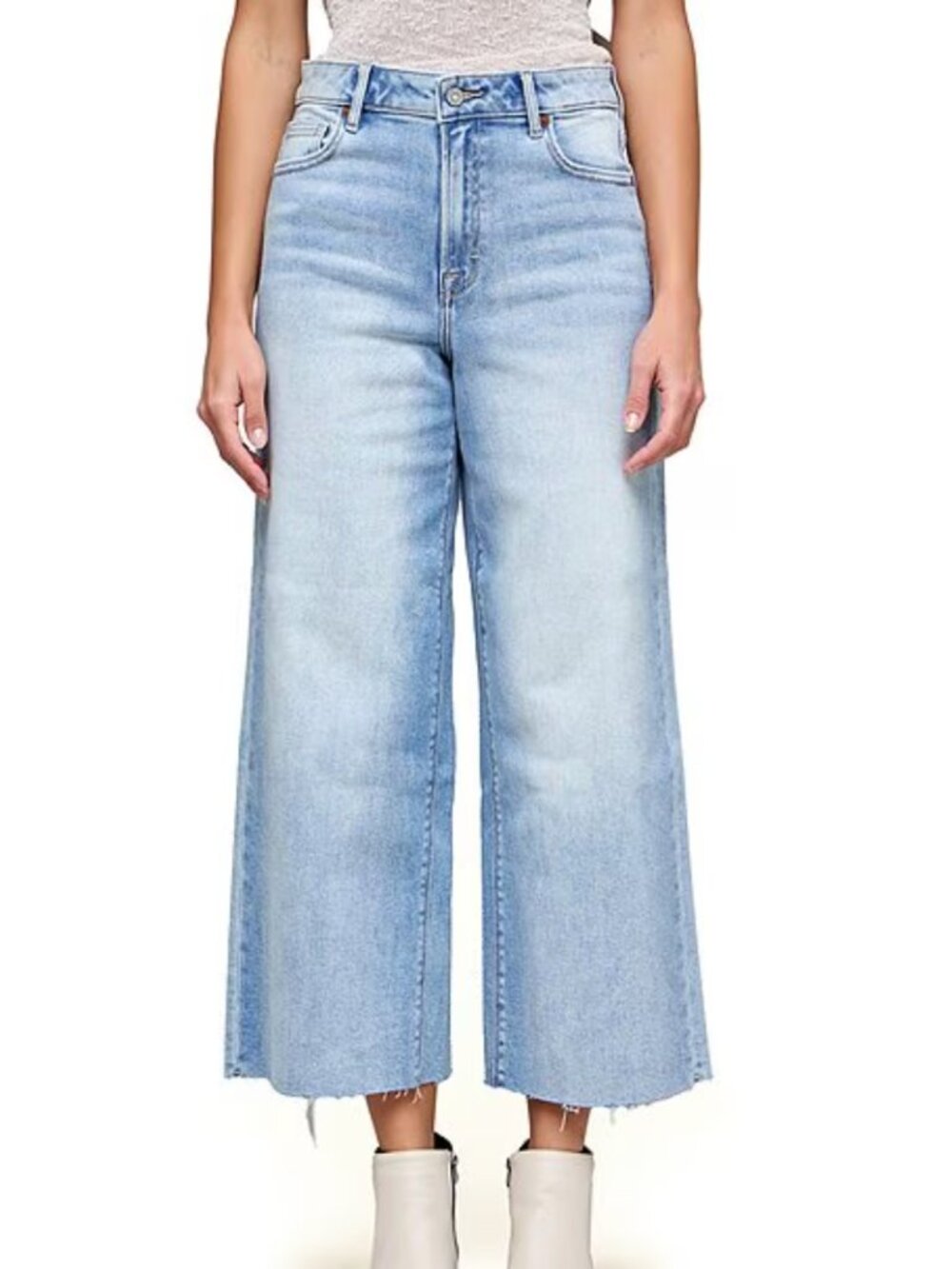 Hidden Jeans | Nori Wide Leg Frayed Hem Jeans